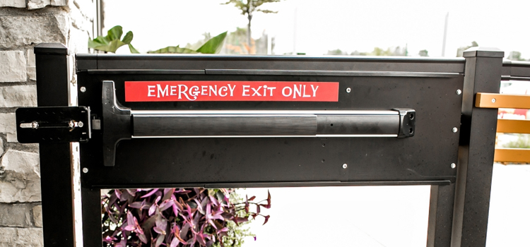 emergency push bar installation in Sunnyvale